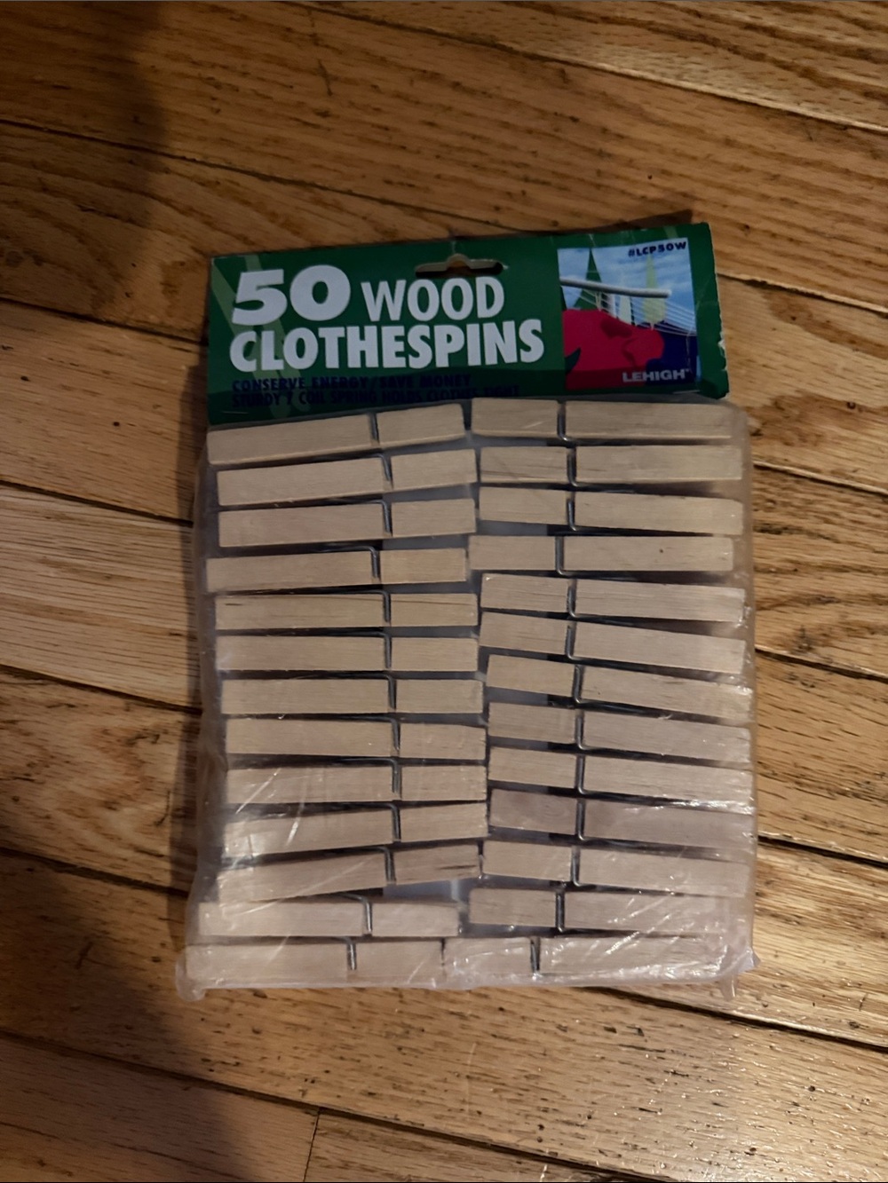 Lehigh 50-Pack Natural Wood Clothespins — Neutral Wood